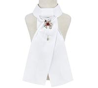 CEMTUKLBP 3 uds algodón Peinado Blanco Adultos niños equitación Collar Flor Corbata Broche Accesorio Ecuestre (Caballo Rojo Talla única)