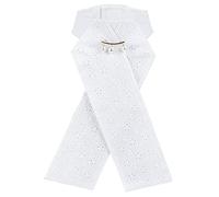CEMTUKLBP 3 uds algodón Peinado Blanco Adultos niños equitación Collar Flor Corbata Broche Accesorio Ecuestre (Perla Talla única)