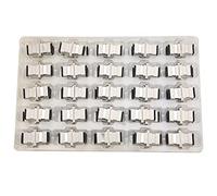 CEMTUKLBP 50 Piezas de acoplador metálico simplex SC-SC con Brida de Fibra, Adaptador de Fibra óptica, Baja pérdida de inserción 0,2 dB, Casquillo cerámico, para comunicaciones ópticas,