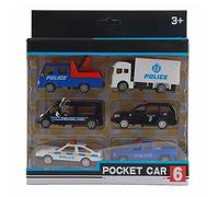 CEMTUKLBP 6 uds 1/60 Coche de aleación Juguete vehículo de simulación Modelo niños Chico vehículo de Retroceso Juguete (Serie de Rescate Urbano Tipo B)