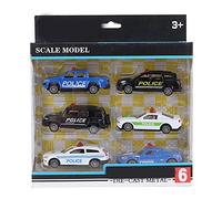 CEMTUKLBP 6 uds 1/60 Coche de aleación Juguete vehículo de simulación Modelo niños Chico vehículo de Retroceso Juguete (G superdeportivo Serie SWAT)