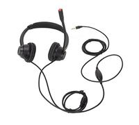 CEMTUKLBP Auricular para Centro de Llamadas con micrófono de cancelación de Ruido, Auricular empresarial de 3,5 mm para Servicio al Cliente, claridad de Voz HD, Control de Volumen y función