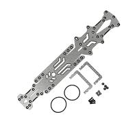 CEMTUKLBP Chasis de Fibra de Carbono para YOKOMO YD2 RX, Placa de chasis Estrecha Vertical de Alta tracción para Coches RC de Drift, con Soporte para batería, diseño Hueco de Dos Capas (SSG de Plata)