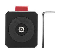 CEMTUKLBP Quick Release Plate for V - Mount Battery, Aluminum Alloy Camera Tripod Mount Adapter with 1/4in Screw, Rubber Cushioned Safety Lock Plate for DSLR, Mirrorless and Video Cage