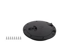 CEMTUKLBP Tapa de escotilla Marina Negra Circular Desmontable, Tapa de escotilla de inspección, escotilla de Barco de ABS Impermeable con Bolsa de Seguridad roja para el Compartimento de ALM