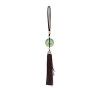 CEMTUKLBP Tassel Pendant Keychain, Porcelain Round Pendant with Exquisite Luster, Elegant Hanging Tassel for Car, Wallet, Bag, Keys and DIY Craft Projects (SY-GL-002)