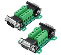 CEMYDEYO 2 unidades DB9 Género Changer Macho a Hembra Breakout Board,RS232 D-SUB Serial to 9 Pin Port Terminal Adapter Module (2 unidades DB9 macho a hembra)