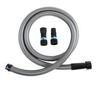 Cen-Tec Systems - Manguera para aspiradoras domésticas y de Tiendas con Adaptador de Herramienta de Potencia para la Recogida de Polvo, Color Plateado
