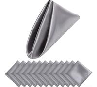 Cena con estilo con nuestro juego de 12 elegantes servilletas de tela para ocasiones especiales (gris)