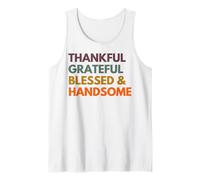 Cena de Acción de Gracias Agradecidos Bendecidos y Guapos Hombres Camiseta sin Mangas