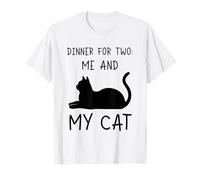 Cena para Dos Gatos Divertidos Yo Y Mi Gato Camiseta