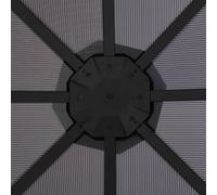 Cenador cuadrado de 3 x 3 m, color antracita, con techo de panel de PC | Marco de aluminio y acero, panel de policarbonato de 6 mm, altura del alero 192 cm, fácil montaje