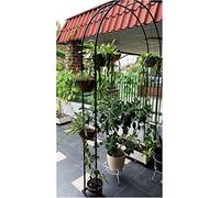 Cenador de arco Cenador de pérgola de metal W180xh220cm W240xh220cm Enrejado tubular resistente antioxidante para plantas trepadoras Fiesta nupcial zwart W1.4m*h2.3m Bla zwart-w3m*h2.2m (zwart W1.8m*