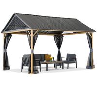 Cenador de jardín de aluminio Teramo con mosquitera 3x4,8m Garden Point
