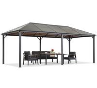 Cenador de jardín Milos 3x6m con mosquitera Garden Point gris