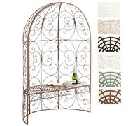 Cenador de Jardín Rosie con Banco de 2 Plazas Incluido I Banco de Jardín con Semi-Arco para Flores I Pérgola de Jardín con Banco I Color:, Color:Antiguo marrón