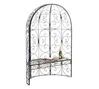 Cenador de jardín rosie con banco metal bronce 58x120x178 cm