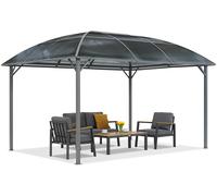 Cenador metálico Dominican 3x4 con mosquitera Garden Point antracita