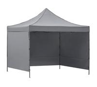 Cenador plegable 3x3m impermeable altura regulable estructura de acero con 3 partes laterales y bolsa de transporte cenador de jardín Oxford 420d resistente a la intemperie carpa de fiesta pabellón