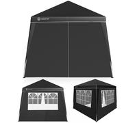 Cenador plegable Capri negro 3x3m incl 4 paredes laterales
