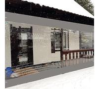 Cenador resistente personalizable para exteriores, toldo impermeable con protector contra el viento para balcón y patio, protección gris para jardín y patio trasero, 4,8 x 2,5 m