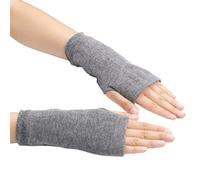 CENAST Guantes de muñeca sin dedos de punto cálido para invierno, #5 Gris claro, Talla única