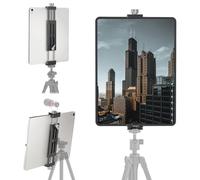 Cenawin Adaptador de Trípode para Tablet de Aluminio con Zapata Fría, 2 Tomas Arca-Swiss, 3 Rosca de 1/4", Soporte para Trípode para iPad Pro Air Mini de 4.7" a 14" Tabletas y Teléfonos