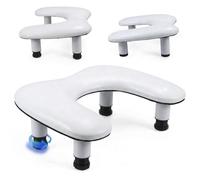 CENBEII Reposabrazos para uñas: soportes redondos blancos - Reposabrazos en forma de U para uñas - Reposamanos para entusiastas del arte de uñas, salones de manicuristas - Alivia el dolor de brazo y