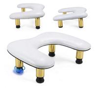CENBEII Reposabrazos para uñas: soportes redondos dorados - Reposabrazos en forma de U para uñas - Reposamanos para entusiastas del arte de uñas, salones de manicuristas - Alivia el dolor de brazo y