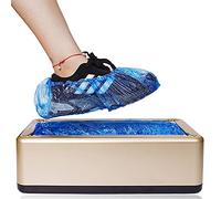 Cenblue Máquina automática de cubierta de zapatos para oficina en el hogar - Fibra de carbono ABS Material Shell Steel Frame Shoe Cover Dispensador (dorado)