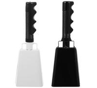 Cencerro 2 cencerros metálicos for percusión, ideales for batería. Sonido nítido y educativo. Campanas de mano for fiestas.