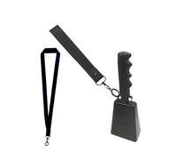 Cencerro con mango para hacer ruido, campanas escolares, llamadas a mano, vacas de mano, para fútbol, cencerros con asa para eventos deportivos, juegos de fútbol