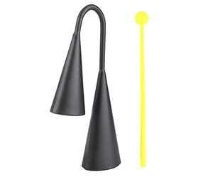 Cencerro de Campana de Metal de Dos Tonos, Juguete de Instrumento Musical de Percusión para Niños con Percutor para Coordinación Sensorial, Mano-ojo, Desarrollo de Emociones y