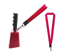 Cencerro de metal Percusión manual, cencerro, campanas de ánimo, instrumentos musicales, alarma llamada Para principiantes en instrumentos o espectadores(Red)