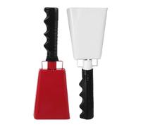 Cencerros 2 cencerros de metal con percusión manual, campanas animación fuertes for eventos, fiestas fútbol, generador ruido, sonido potente Para Eventos