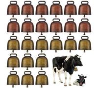 Cencerros Ovejas, 24 Pieza Campana Vaca, Campanas De Cobre De Pastoreo, Campana De Bronce Pequeña Vintage, Campanas De Cobre De Oveja De Caballo Súper Fuerte, Campana Retro Para Vaca, Caballos, Ovejas