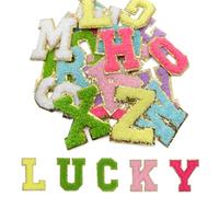 CENCERY 26 Parches de Letras Termoadhesivas, A-Z Alfabeto Bordado Autoadhesivo Sin Costura, Para Chaquetas, Ropa, Bolsos Personalización DIY (Colores Mixtos)