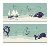 Cenefa Adhesiva Decorativa de 15 cm x 200 cm para Habitación Infantil y de Bebé - Adhesivo de Pared para Niños y Niñas Y033 (Life at the Sea)