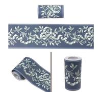 Cenefa Adhesiva Para Pared Pegatinas autoadhesivas de PVC for azulejo cintura, decoración arte pared habitación Pastoral, baño, cocina, inodoro, papel tapiz borde impermeable(B1007,5M X 10CM)