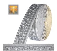 Cenefa autoadhesiva 3D molduras decorativas para pared - 10 m x 8 cm x 5 mm - Molduras decorativas autoadhesivas, resistentes al agua, listones autoadhesivos, cenefas en rollo para esquinas, líneas de