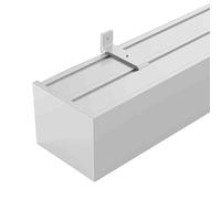 Cenefa De Cortina, Cenefa De Aluminio For Ventana, Montaje En Pared O Techo, Riel Doble For Cortina con Rodillos, Panel Decorativo For El Hogar(Wall Mounted,2.8m(9.2ft))