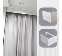 Cenefa de cortina opaca de 4,5 m para montaje en pared/techo, cubierta decorativa para barras de cortina, ideal para decoración del hogar, ahorro de energía, protección de privacidad