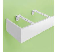 Cenefa de cortina ultra larga para barras de riel individual/doble, cubierta de cornisa para ventana, elegante marco de panel de cortina de 3,8 m