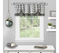 Cenefa de doble capa Callie de Achim Home Furnishings, 58 x 14 pulgadas, color gris
