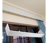 Cenefa de montaje en techo para persianas verticales, panel de cornisa de aluminio para dormitorio o sala de estar