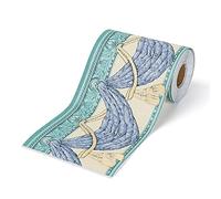 Cenefa De Papel Pintado,Cenefa Adhesiva Autoadhesivo CLORURO DE POLIVINILO Línea de cintura Wallpaper Retro grabado en relieve Línea Línea Línea Calcomanías Zócalos Frontera de la pared Etiquetas engo