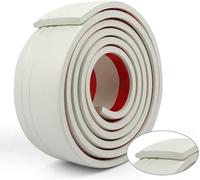 Cenefa de pared autoadhesiva , Moldura de zócalo autoadhesiva de 32,8 pies, moldura de riel for silla de 5 pulgadas, flexible for zócalos de piso, pared y más, color blanco(4inx32.8ft)