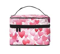 Cenefa de ventana de corazones rosados con bolsillo para barra, cortina opaca de nivel corto para sala de estar, dormitorio, decoración de cocina, 46 x 18 pulgadas