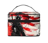 Cenefa de ventana de samurai japonesa con bolsillo para barra, cortina opaca de nivel corto para sala de estar, dormitorio, cocina, decoración de 46 x 18 pulgadas