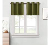 Cenefa opaca NICETOWN para ventana de cocina, con ojales, aislante t rmico para sala de estar (1 par, 107 cm de ancho x 45 cm de largo, 3 cm de c